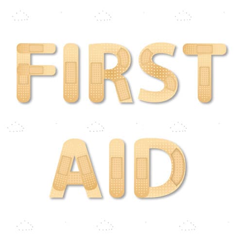 ‘First Aid’ Plasters Background Design